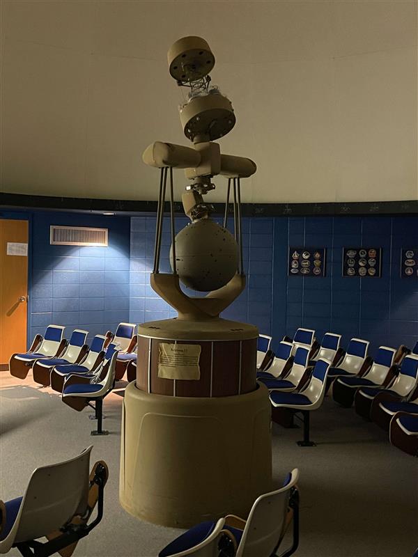 Closer view of the planetarium's projector